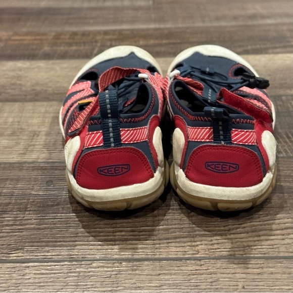 Keen Sandals Kids Blue Red Sport Hiking Fisherman Outdoor Washable Unisex Size 4 - Picture 6 of 14
